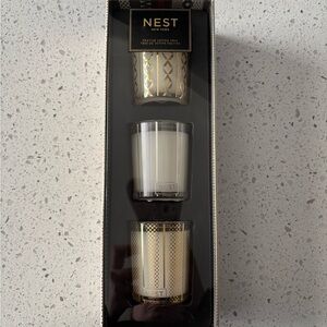 NEST Fragrances Gold and White Candle Trio